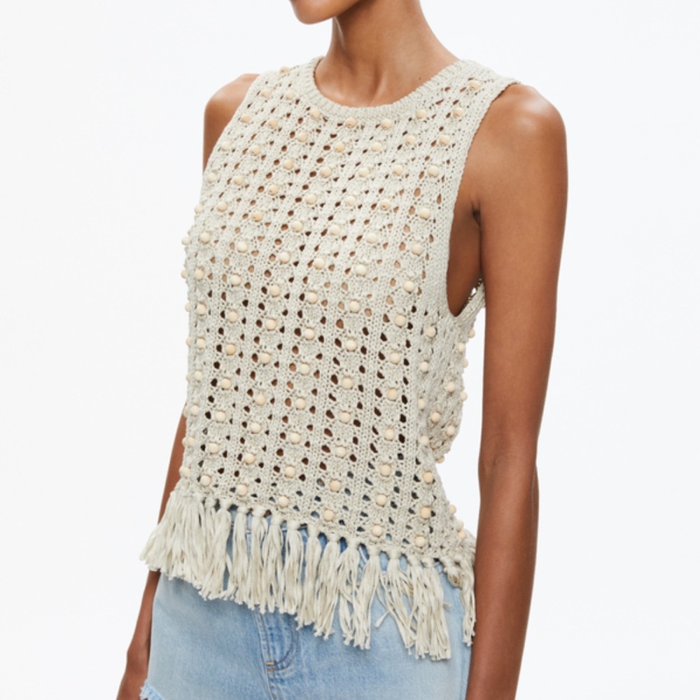 Alice and Olivia Reva top with wooden beads - Picture 11 of 11